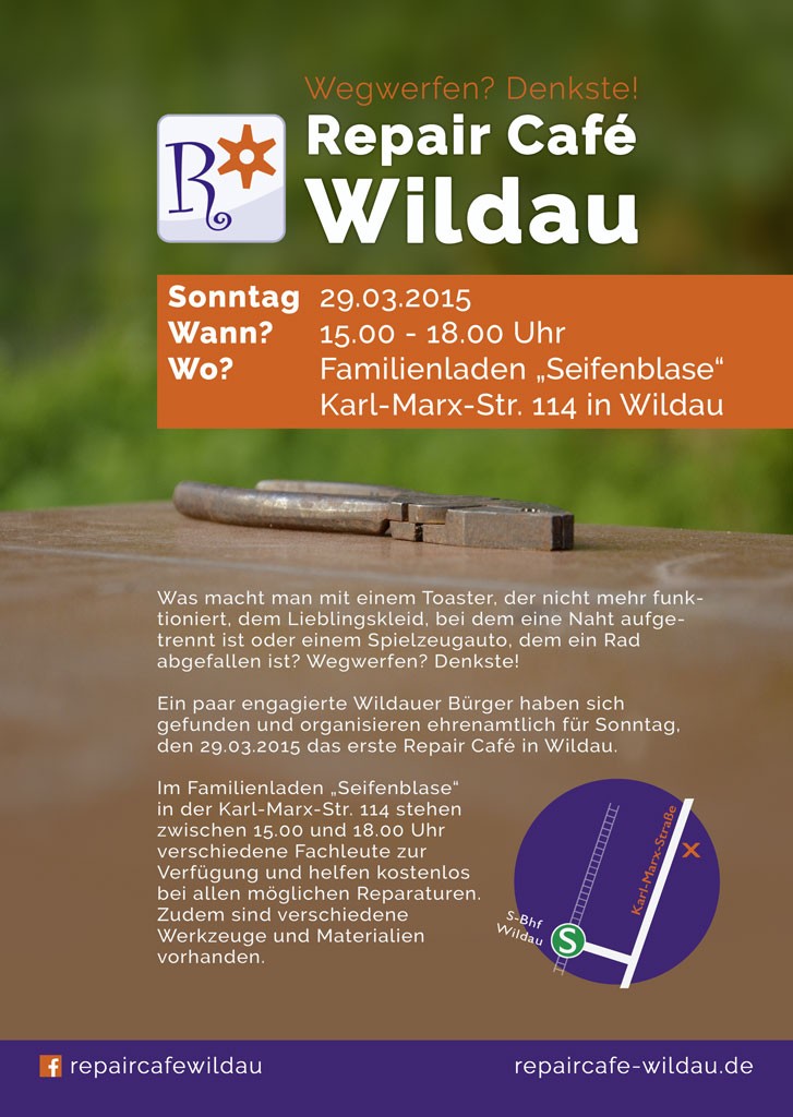 Repair Cafe Wildau Plakat Repair Cafe Wildau Plakat